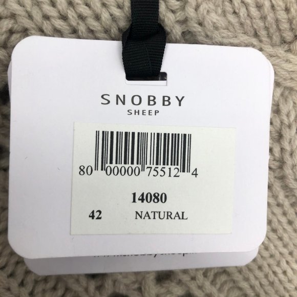 Snobby Sheep Mock Neck Cable Knit Sweater Dress - Picture 12 of 14